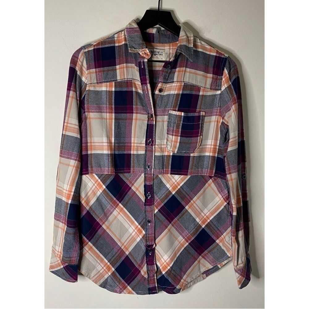 Anthropologie Holding Horses Plaid Button Down Size XS
